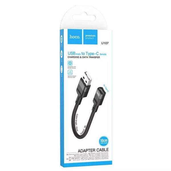 Cable HOCO U107 USB to type C female