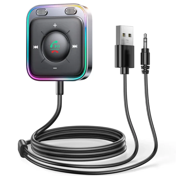 JR-CB3 Récepteur sans fil Bluetooth 5.3 Adaptateur auxiliaire de voiture