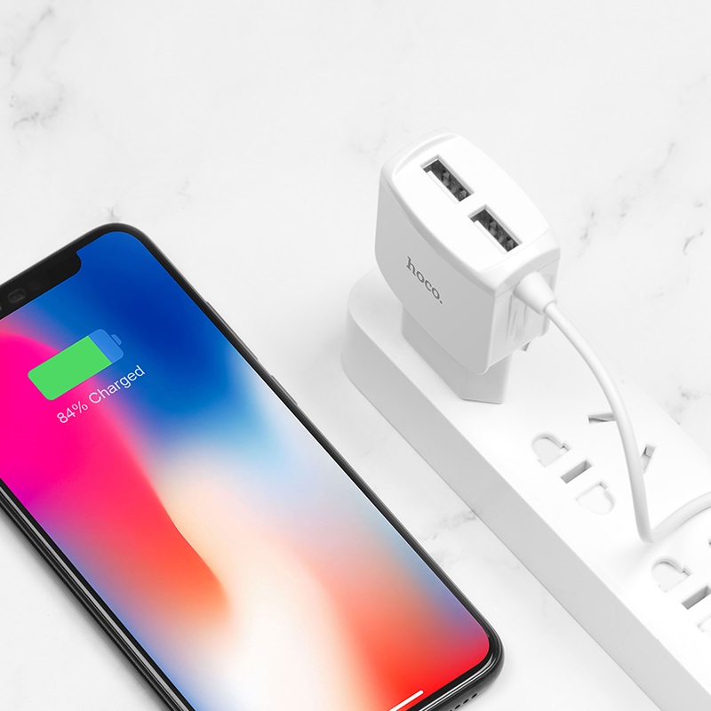 hoco-c59a-mega-joy-double-port-wall-charger-eu-lightning-charging