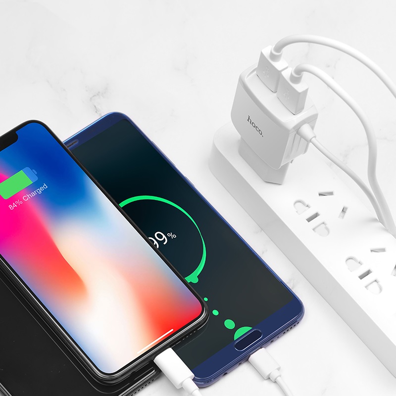hoco-c59a-mega-joy-double-port-wall-charger-eu-lightning-overview